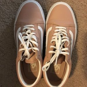 Leather Mahogany Pink Rose Color Vans Rare Size 8